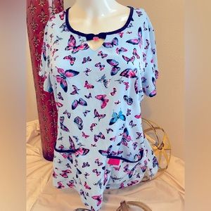 Betsy Johnson Scrub Top Medium